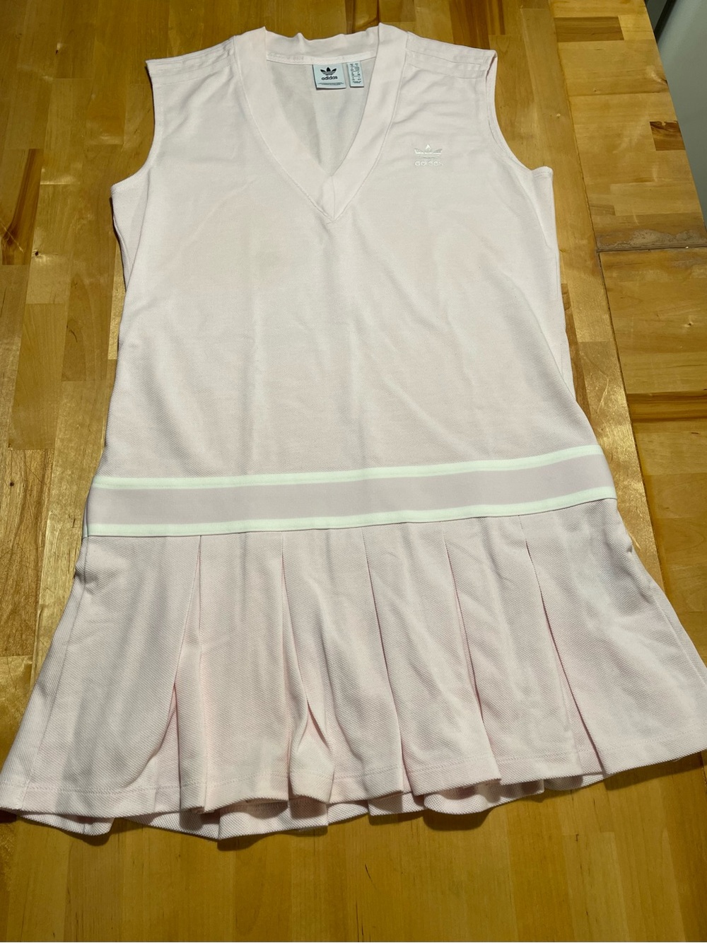 Adidas Originals Tennis Dress - Soft Pink & Off-White Trim (Size Small )